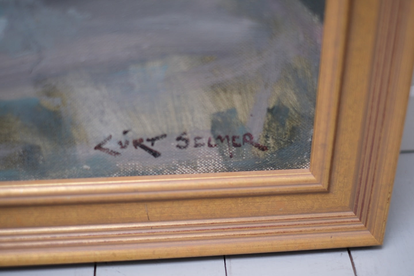 Signert maleri av den norske kunstneren Curt Selmer. Selmer (1913-1978)